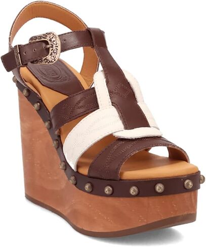 Dingo Womens Cosmo Studded Casual Sandals Casual Mid Heel 2-3" - Brown in Saudi Arabia