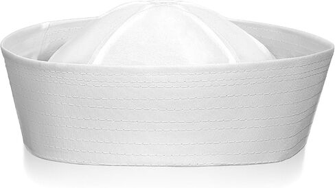 White Sailor Hat,Navy Sailor Cap for Women Men Dressing Up Party,Sailors Captain Cap for Halloween Costume Accessory,Nautical Sailors Hat in Saudi Arabia