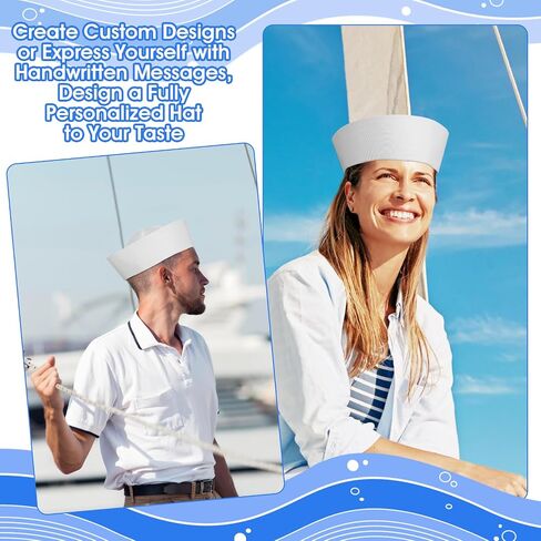 White Sailor Hat,Navy Sailor Cap for Women Men Dressing Up Party,Sailors Captain Cap for Halloween Costume Accessory,Nautical Sailors Hat in Saudi Arabia