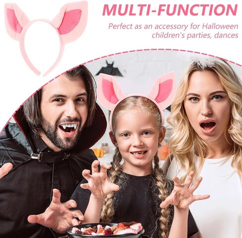 Pig Ears Headband Plush Animal Ears Halloween Christmas Festival Theme Party Cosplay Costume Headbands in Saudi Arabia