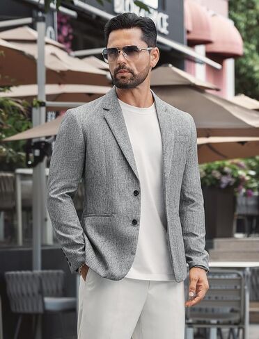 VSSJAVUN MENS Blazer Casual Sport Coats Slim Fit Two Button Lightweight Suct Jacket Jacket in Kuwait