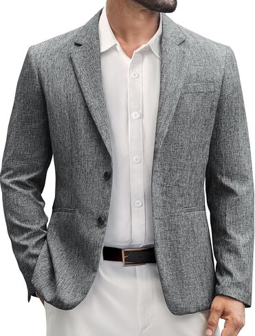 VSSJAVUN MENS Blazer Casual Sport Coats Slim Fit Two Button Lightweight Suct Jacket Jacket in Kuwait