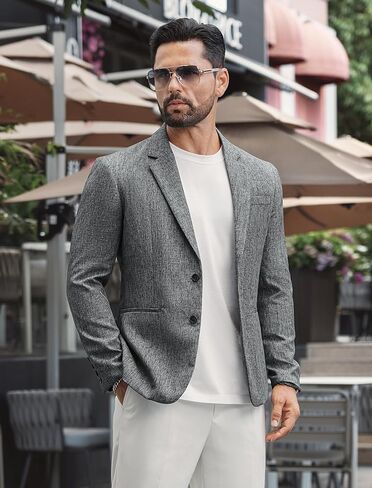 VSSJAVUN MENS Blazer Casual Sport Coats Slim Fit Two Button Lightweight Suct Jacket Jacket in Kuwait