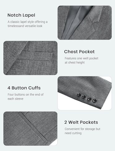 VSSJAVUN MENS Blazer Casual Sport Coats Slim Fit Two Button Lightweight Suct Jacket Jacket in Kuwait