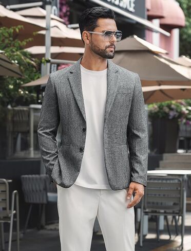 VSSJAVUN MENS Blazer Casual Sport Coats Slim Fit Two Button Lightweight Suct Jacket Jacket in Kuwait