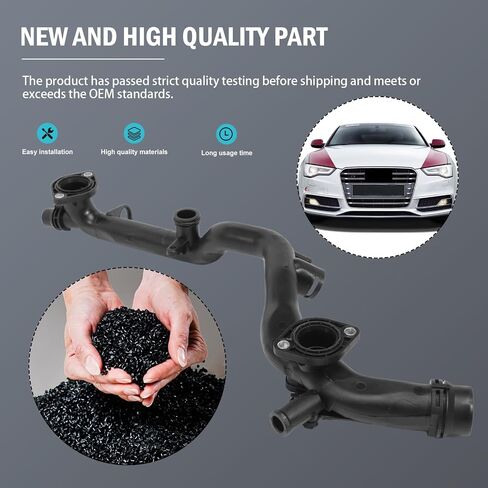 Engine Coolant Radiator Pipe Water Hose 06E121045AA Compatible with Audi A4 2013-2015 A5/A5 Quattro/S5 2012-2017 A6/A6 quattro A6 Allroad A7/A7 A8 quattro Touareg 06E121045AJ 06E121045AK in Saudi Arabia