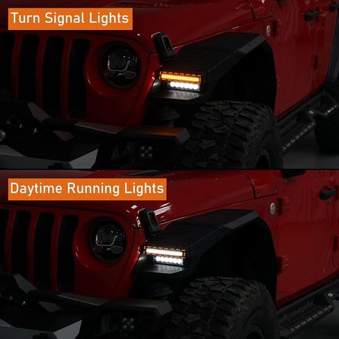 HOOKE ROAD JL WRANGLER Aluminium Fender Flares Wheel Mud Guard متوافق مع Jeep Wrangler JL 2018 2019 2020 2021 2022 2023 2024 2025-2pcs in Kuwait