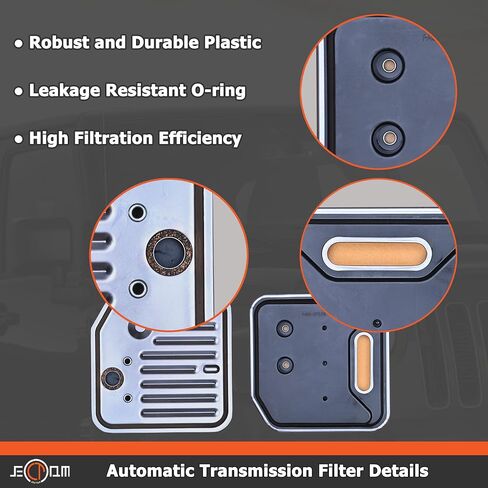 Automatic Transmission Filter And Gasket Kit 52118789 Compatible with 1998-2009 Dodge Dakota Durango Ram 1500 2500 3500 Van Wagon Jeep Grand Cherokee 42RE 44RE 46RE 47RE 48RE in Saudi Arabia