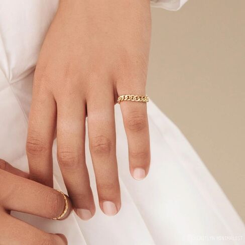 Caitlynminimalist 18K الذهب الذهب الفضة الفضة اللزجة تلويت تلويث مضلع كبح عصري المجوهرات الحلقة الحد الأدنى للنساء هدية لها in Saudi Arabia