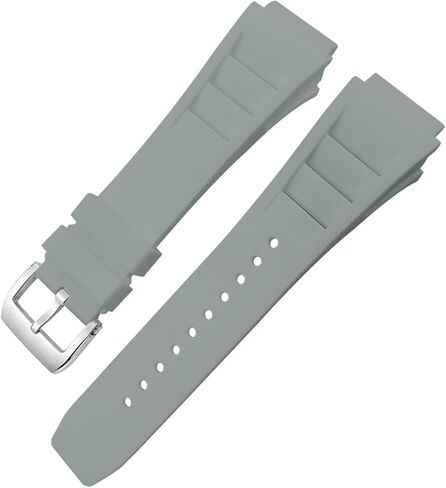 Rubber Watchband 20mm 25mm for Richard Spring Bar Silicone Mille Sport Watch Strap Soft Waterproof Wristband (Color : Black fold Buckle, Size : 20mm) in Saudi Arabia