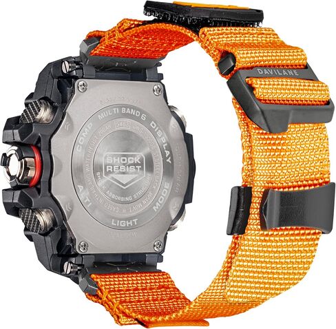 فرقة مشاهدة نايلون 16 مم متوافقة مع Casio G-Shock GWG-1000 GWG1000 ، حزام ساعة رياضية نايلون الوعرة مع تصميم بقع عسكرية ، حزام بديل للإصدار السريع للاستخدام التكتيكي في الهواء الطلق للرجال in Kuwait