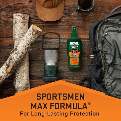 Repel Insect Repellent Sportsman Max Formula (2 Count), Repel Mosquitoes Ticks and Gnats, Long-Lasting Protection, 40% DEET (Aerosol Spray) 6.5 fl Ounce in Saudi Arabia