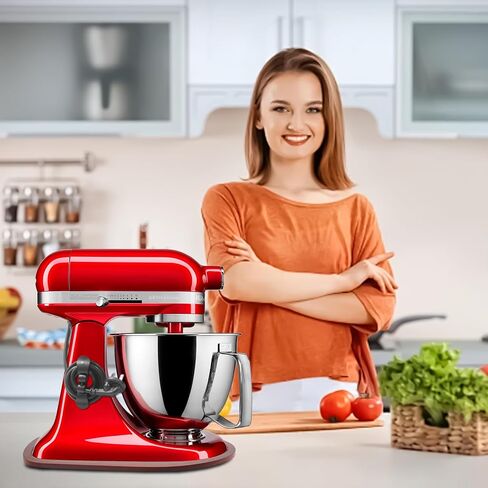 Sliding Mat for Kitchen aid 4.5-5 Qt Stand Mixer with 1Pc Cord Organizer and 3Pcs Attachment Holder for Kitchen Appliance Slider Counter, Moving Tray (Bamboo, Natural) in Kuwait