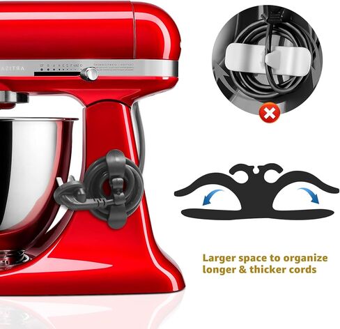 Sliding Mat for Kitchen aid 4.5-5 Qt Stand Mixer with 1Pc Cord Organizer and 3Pcs Attachment Holder for Kitchen Appliance Slider Counter, Moving Tray (Bamboo, Natural) in Kuwait