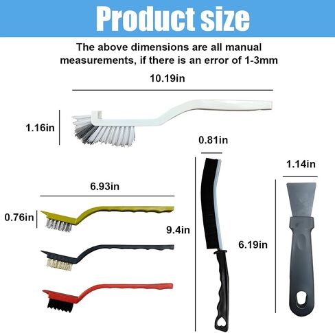 11PCS Car Cleaning Brush Set, Hard Bristle Tire Crevice Wash Brushes, Short-Handle Auto Wheel Rim Detailing Brush, Universal Car Cleaner Supplies Accessories for Interior & Exterior (Style B) in Saudi Arabia