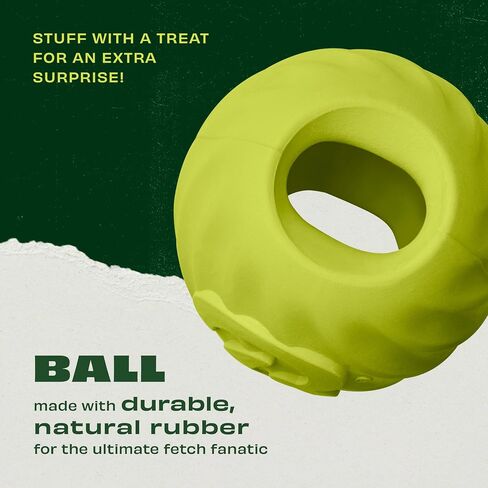 Benebone Pawbler - Natural Rubber Interactive Enrichment Treat and Kibble Dispensing Dog Toy – Great for Boredom - Medium/Large in Saudi Arabia