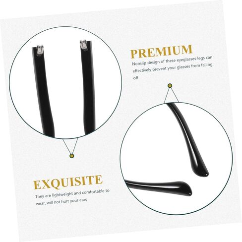 IMIKEYA 1 Pair Brown Plastic Eyeglass Temple Replacement Arms - Spring Glasses Temples for Easy Repair of Sunglasses and Eyeglasses - Universal Fit for DIY Glasses Repairs in Saudi Arabia
