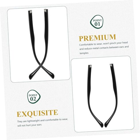 IMIKEYA 1 Pair Brown Plastic Eyeglass Temple Replacement Arms - Spring Glasses Temples for Easy Repair of Sunglasses and Eyeglasses - Universal Fit for DIY Glasses Repairs in Saudi Arabia