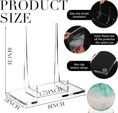 Jetec Acrylic Book Stand Clear Easel Stand for Display Acrylic Plate Stand Postcard Display Stand Picture Stand for Picture Book Decorative Plate Platter Photo(10 x 5 x 9 Inch) in Saudi Arabia