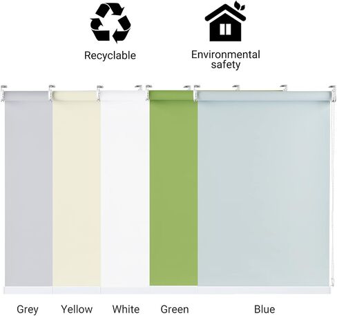 Didoya 100% Blackout Window Blinds,Roller Shades Blinds for Living Room,Office,Bedroom,UV Protection Fabric,Easy to Install（22" W x 36" H,Yellow） in Saudi Arabia