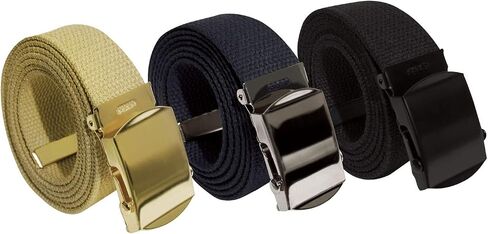 Rothco 54 بوصة أحزمة الويب العسكرية في 3 عبوات ، Khaki/Navy Blue/Black in Saudi Arabia