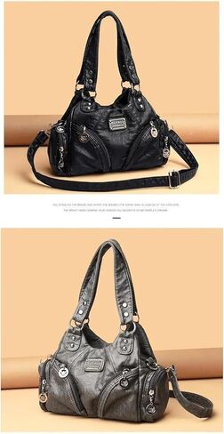 Hobo المحافظ وحقائب اليد للنساء حقيبة حمل متعددة الجيبات مع أكياس الكتف اليومية السحاب in Kuwait