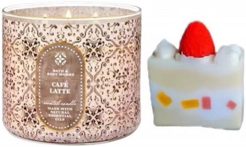 عام Lemon & Spice -Barnbath White Barnbath/Body Works -3 شمعة معطرة 14.5 أوقية حروق 25-45 ساعة وصابون كعكة الفراولة (3 فتيل ، ليمون وتوابل ساذج) in Kuwait