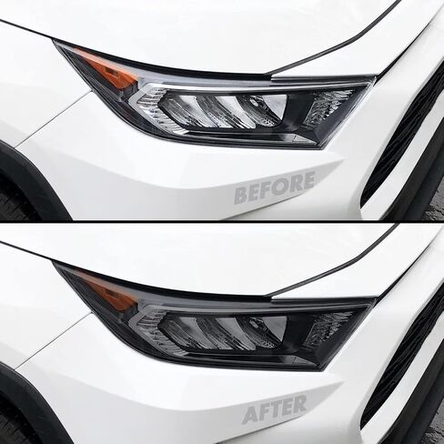 SlickMod PreCut Vinyl Smoke Tint for 2019-2023 Toyota RAV4 Headlight (35% Light Smoke, 1. Headlight) in Kuwait