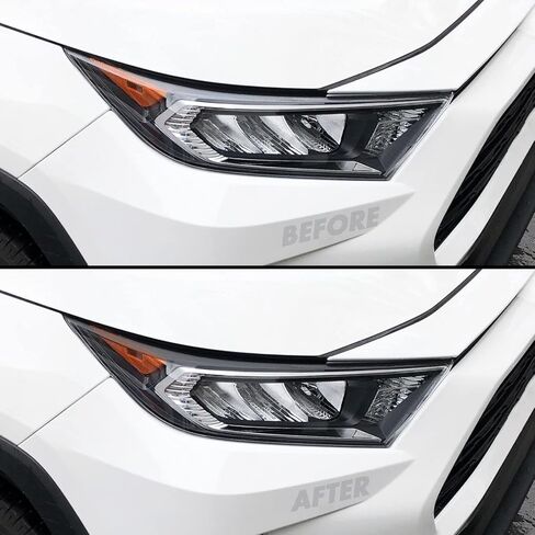 SlickMod PreCut Vinyl Smoke Tint for 2019-2023 Toyota RAV4 Headlight (35% Light Smoke, 1. Headlight) in Kuwait