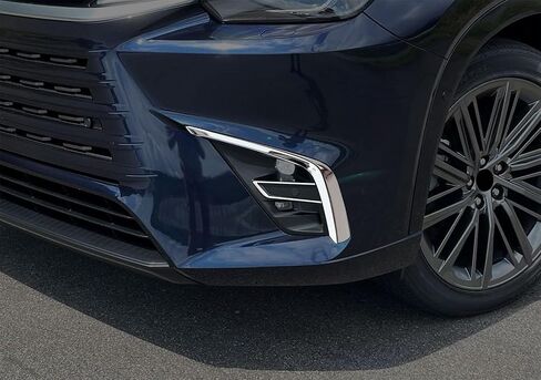 إكسسوارات السيارة متوافقة مع لكزس TX TX350 2024 2025 الغطاء المصباح الضباب الأمامي الخارجي تغطية ABS 4pcs (نمط الكروم اللامع) in Saudi Arabia