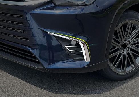إكسسوارات السيارة متوافقة مع لكزس TX TX350 2024 2025 الغطاء المصباح الضباب الأمامي الخارجي تغطية ABS 4pcs (نمط الكروم اللامع) in Saudi Arabia