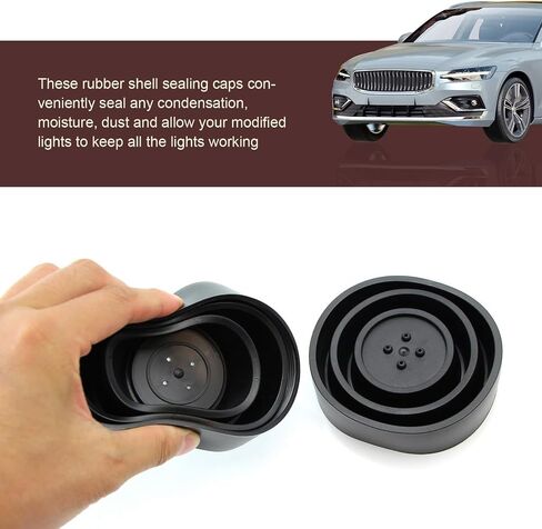 ZKFAR 2 PCS CAR CAR Front Lighting Lighting Loving Guding ، SILICONON SILICONE Anti-Flame Sterardant Thread Thread Seal Cover لـ 2.76 "/2.95" /3.15 "/3.35" /3.54 "/3.74" /3.94 "(Black) in Saudi Arabia