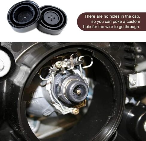 ZKFAR 2 PCS CAR CAR Front Lighting Lighting Loving Guding ، SILICONON SILICONE Anti-Flame Sterardant Thread Thread Seal Cover لـ 2.76 "/2.95" /3.15 "/3.35" /3.54 "/3.74" /3.94 "(Black) in Saudi Arabia