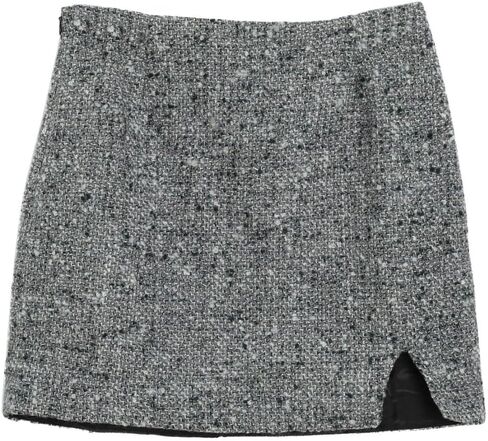 Amazhiyu Women's Wool Tweed High Weist Mini Pency Varts with Side Split Winter in Saudi Arabia