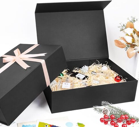 batifine Gift Box, 13''x9''x3.7'' Gift Boxes with Lids for Presents, Magnetic Rectangle Collapsible Box for Present Graduation Birthday Wedding Storage (White in Kuwait