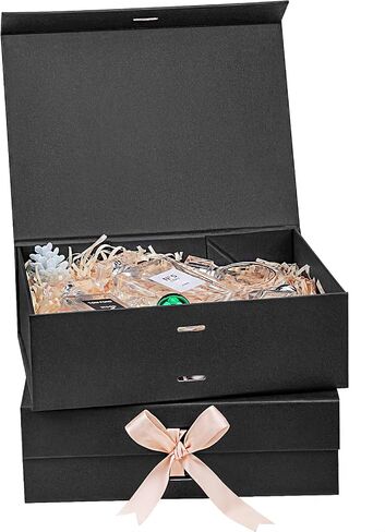 batifine Gift Box, 13''x9''x3.7'' Gift Boxes with Lids for Presents, Magnetic Rectangle Collapsible Box for Present Graduation Birthday Wedding Storage (White in Kuwait