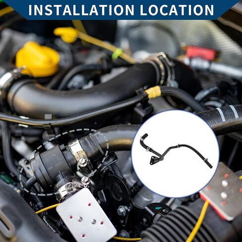 No.1L3Z18663BA HVAC Heater Hose Assembly for Ford E-150 E-250 Econoline 2000-2002 F-150 2001-2003 / Inner Heater Water Return Hose/Durable Metal / 1 Pcs Black in Saudi Arabia