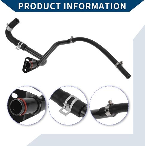 No.1L3Z18663BA HVAC Heater Hose Assembly for Ford E-150 E-250 Econoline 2000-2002 F-150 2001-2003 / Inner Heater Water Return Hose/Durable Metal / 1 Pcs Black in Saudi Arabia