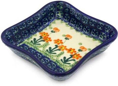 Polmedia Polish Pottery 4 بوصة وعاء Stoneware H6762a ترسم من سيراميكا Artystyczna في بولسلاويك بولندا. شكل S114A (630) نمط P0977A (560X) in Kuwait