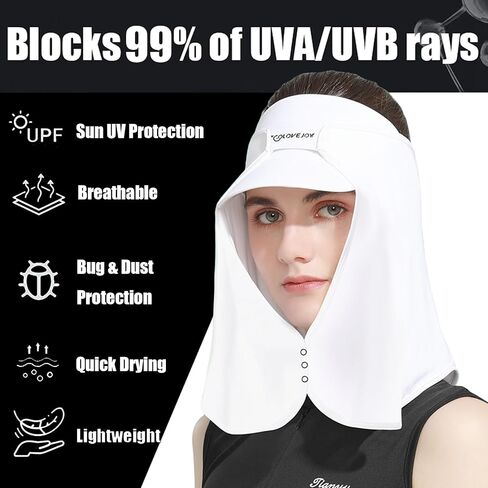 Cooling Face Covering Adjustable UV Sun Protection Neck Drape Multifunctional Mask, Neck Flap Addon for Ball Caps in Saudi Arabia