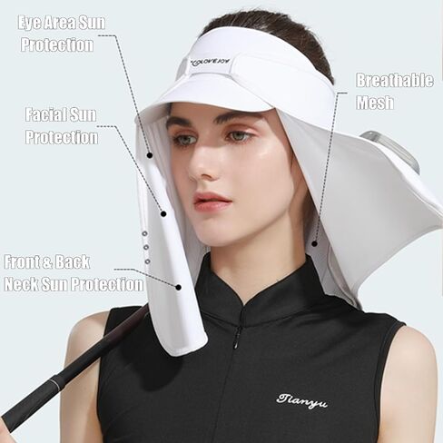 Cooling Face Covering Adjustable UV Sun Protection Neck Drape Multifunctional Mask, Neck Flap Addon for Ball Caps in Saudi Arabia