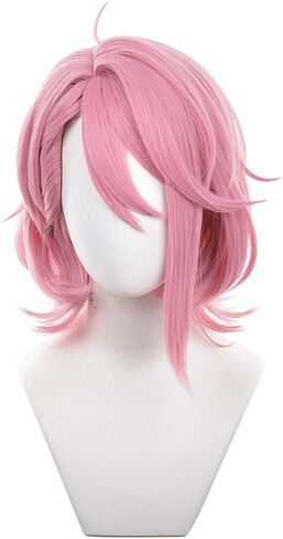 أنيمي Cosplay شعر مستعار Cosplay Wig Pink Short Wig Costume Wig Usisex شخصيات تلعب عيد ميلاد هالوين in Kuwait