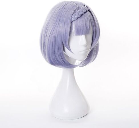 Wig for Game Kaeya Alberich Wig Long Layered Wigs with Braid Dark Blue and Light Blue Highlight Wig with Wig Cap Heat Resistant Role Play Halloween Wig 85 CM in Kuwait