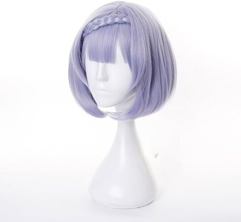 Wig for Game Kaeya Alberich Wig Long Layered Wigs with Braid Dark Blue and Light Blue Highlight Wig with Wig Cap Heat Resistant Role Play Halloween Wig 85 CM in Kuwait