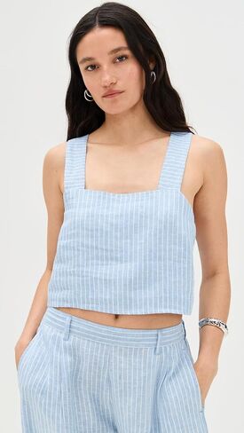 Vitamin A Women's Swimwear Tallows EcoLinen Crop Top Swimsuit Cover Up in Kuwait