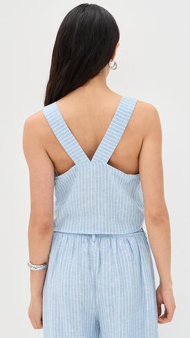 Vitamin A Women's Swimwear Tallows EcoLinen Crop Top Swimsuit Cover Up in Kuwait