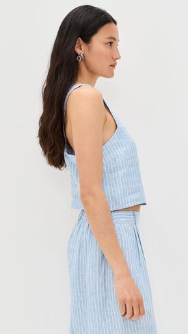 Vitamin A Women's Swimwear Tallows EcoLinen Crop Top Swimsuit Cover Up in Kuwait