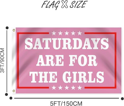 3x5 قدم يوم السبت مخصصة لعلم الفتيات العلم الوردي Funny Tapestry أعلام لغرفة نوم Teen Girls Room College Sorm Flags في الهواء الطلق لافتة الحفلات الداخلية in Saudi Arabia