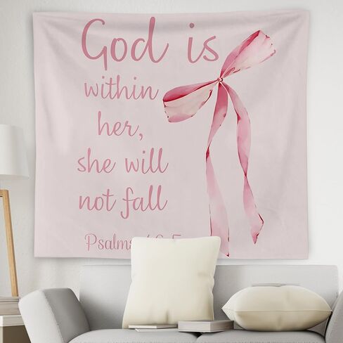 WNAGT Western Christian Tapestry Wall Hanging, Religious Wall Decor, Psalms 73:26 Bible Verse Christian Wall Blanket Decor for Home Living Room Prayer Room Bedroom, 50x60 Inch in Saudi Arabia
