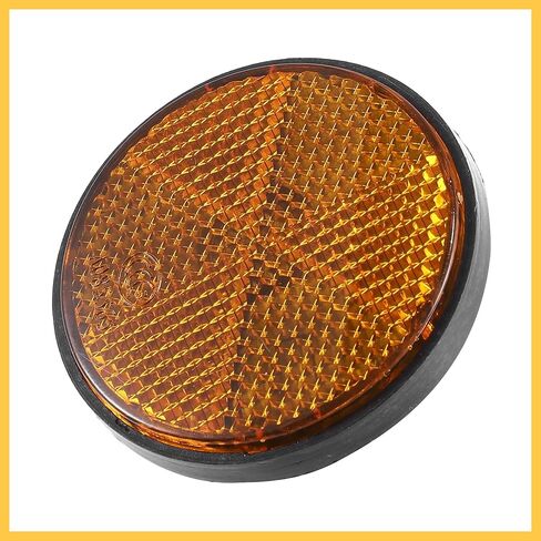 4 PCS M6x1.0 برتقالي بلاستيك رديك رديه جولة جولة عاكس تحذير عاكس مع الجوز للدراجة النارية لقطع غيار بديل للدراجة النارية in Saudi Arabia